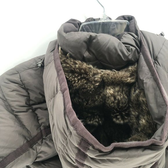 Athleta Responsible Downieville Jacket Hooded Goose Down Puffer Black Sz XXS - Picture 3 of 8